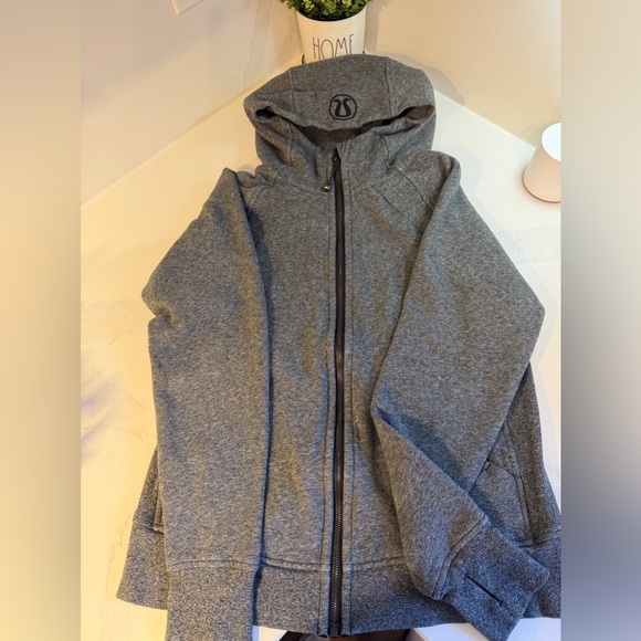 lululemon athletica Tops - Lululemon Full Zip Scuba Heather Grey size 10
